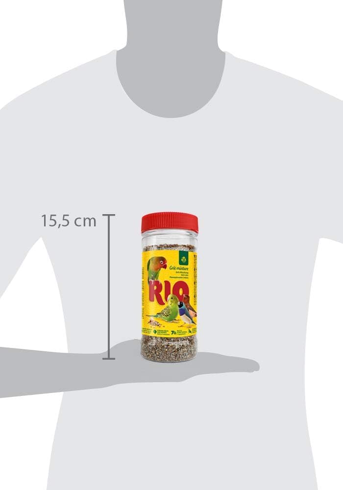 RIO Grit Mix | Twin Pack | 2 x 520g | Mineral Bird Food | to Support Digestion | Contains Important Minerals such as Calcium, Phosphorus and Sodium