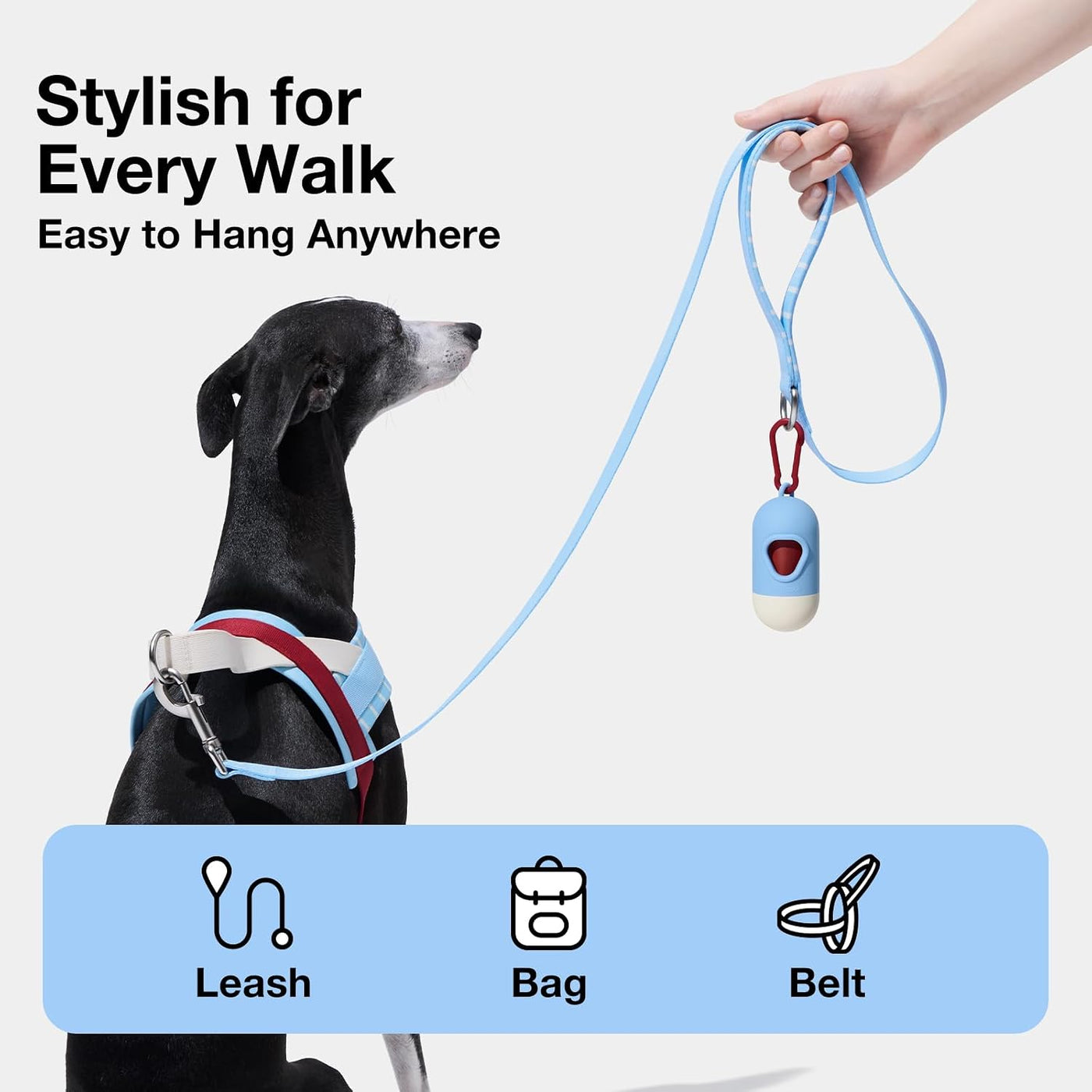 VETRESKA Dog Poop Bag Dispenser with 105 Bags, Leak Proof and Extra Thick