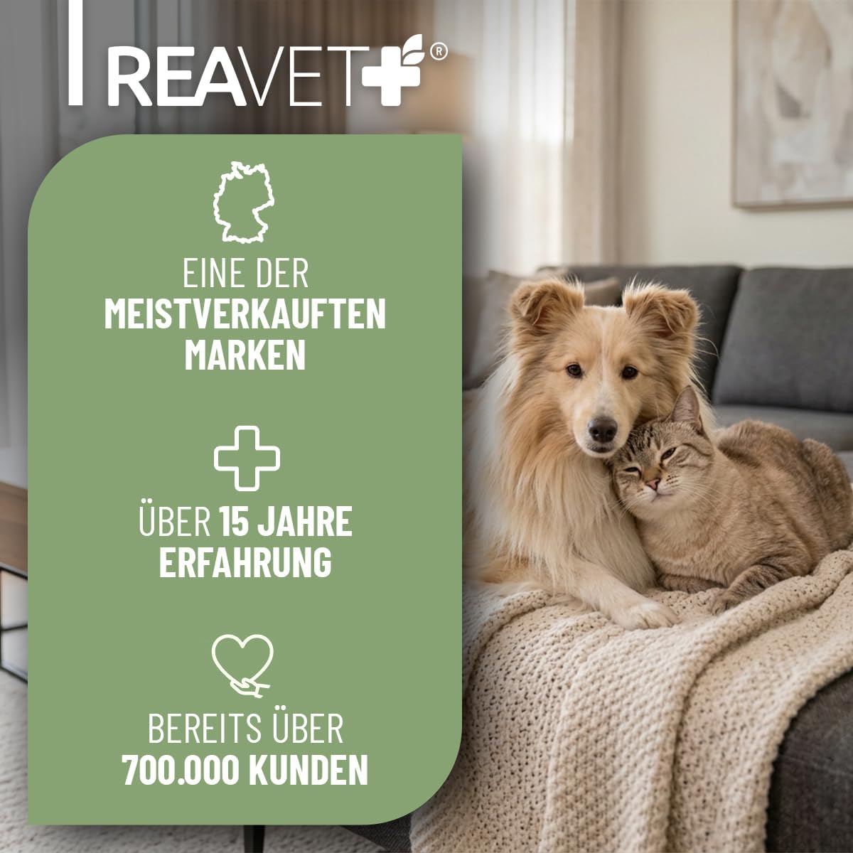 ReaVET Pet Brush for Dogs and Cats, Inner Layer with Massage Effect and Hair Protection