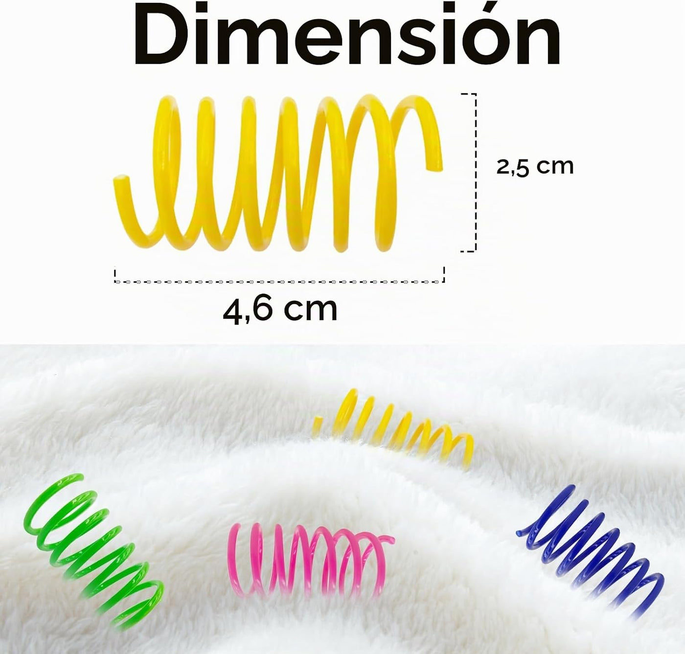 Cat Toys for Indoor Cats, 30 Pack Interactive Cat Toys, Durable Colorful Plastic Spiral Springs for Kitten Hunting, Banging and Biting, Cat Toys