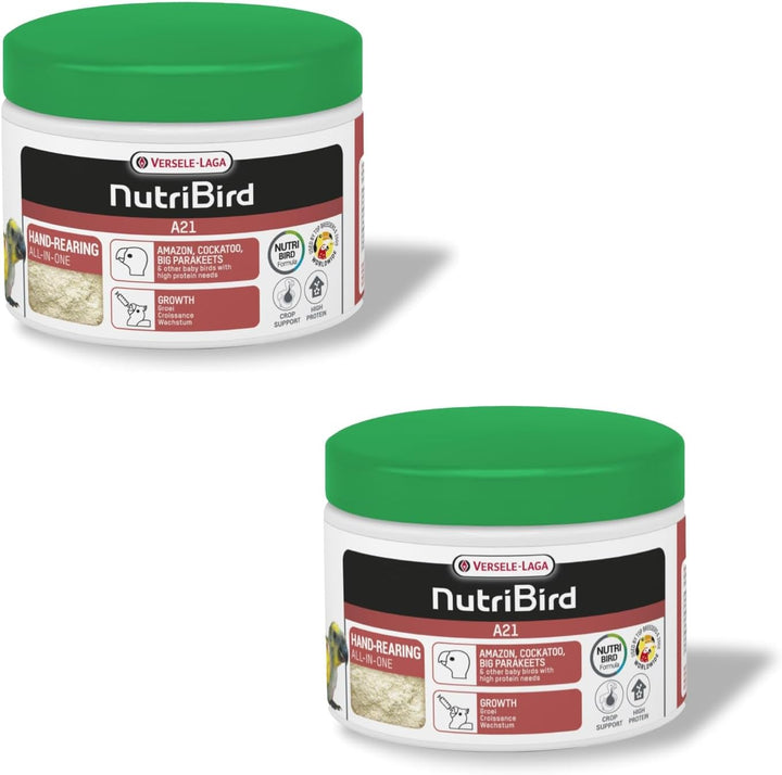 Versele-Laga NutriBird A21 | Twin Pack | 2 x 250g | Food for Hand Breeding Birds with Increased Protein Need | To Support Optimal Development of Healthy Piglings