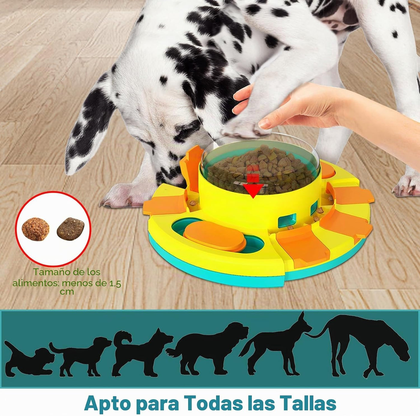 Interactive Slow Feeding Toys for Most Dogs Puzzle with 2 Difficulty Levels, Treat Dispenser