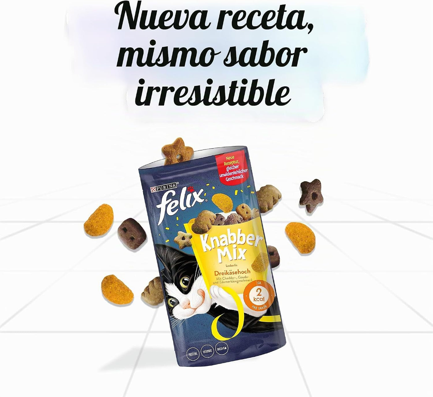 Felix Knabber Mix Cat Treats, Pack of 8 (8 Packs of 60g)