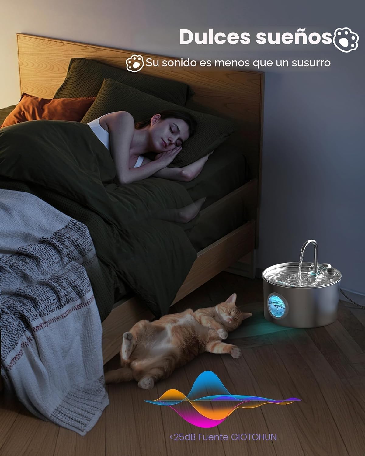 Fonte para gatos aço inoxidável: Bebedor gatos automático - fonte gato