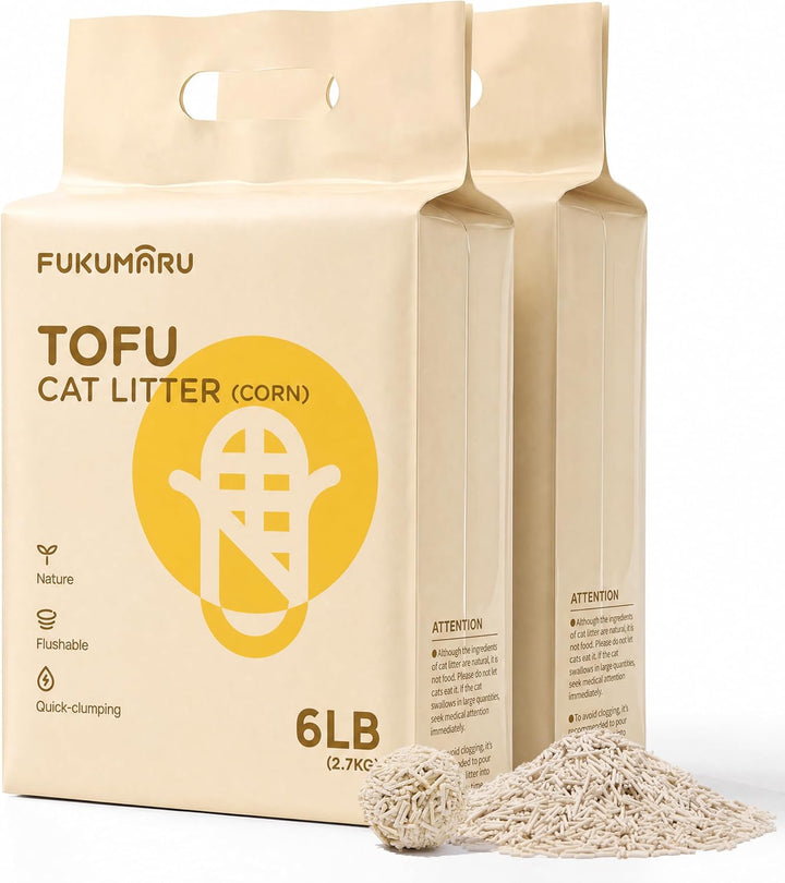 Areia de Tofu para Gatos – FUKUMARU, 5,4 kg
