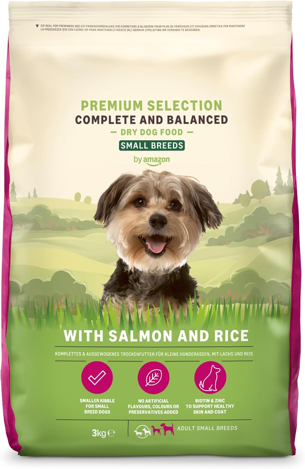 by Amazon Complete Dry Dog Food (Small Breeds) with Salmon & Rice, 3kg (Pack of 1) (Formerly a Lifelong Brand, Same Product)