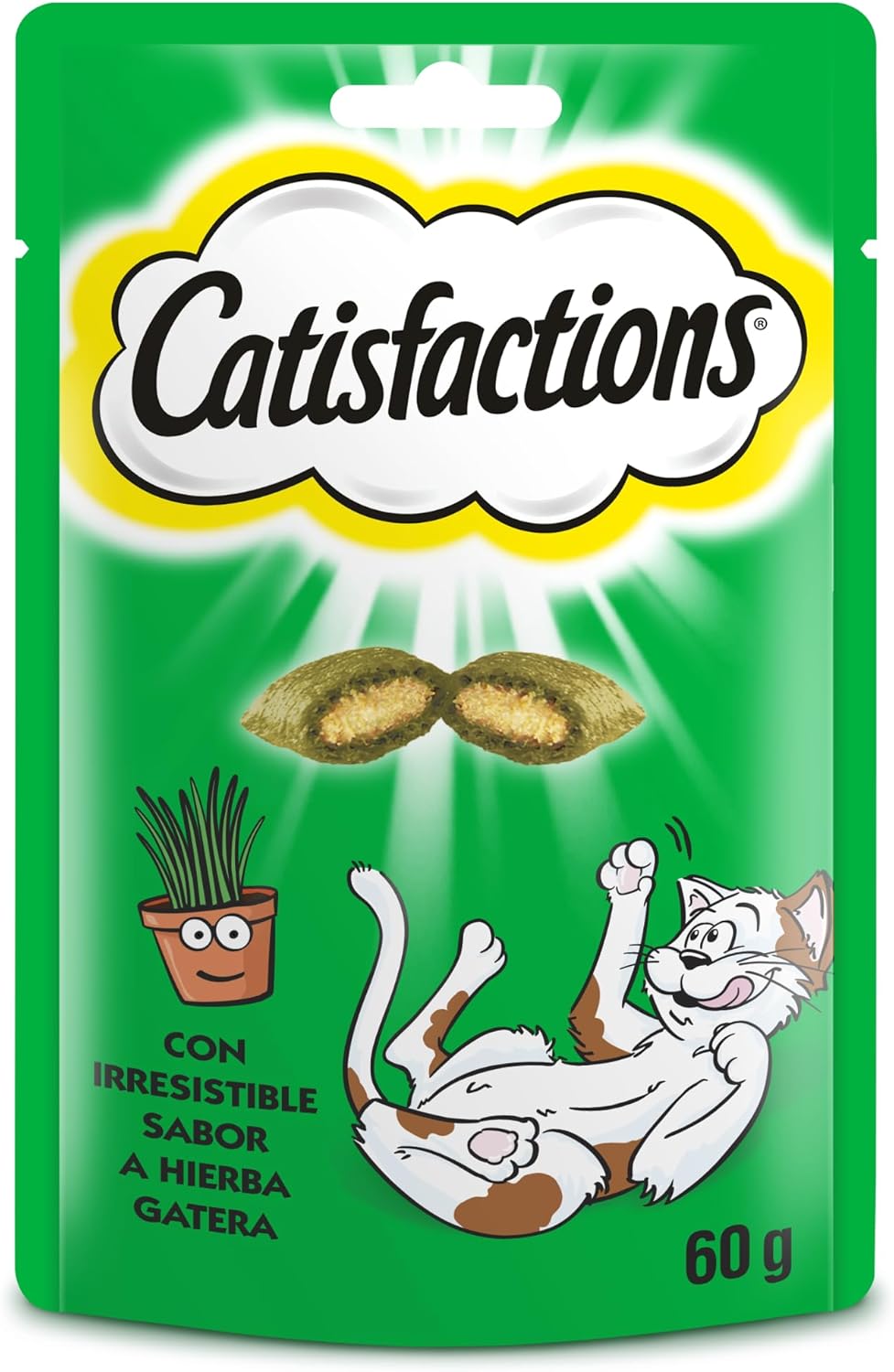 Catisfactions Treats for Cats Flavor Catnip 6 Packs of 60 g