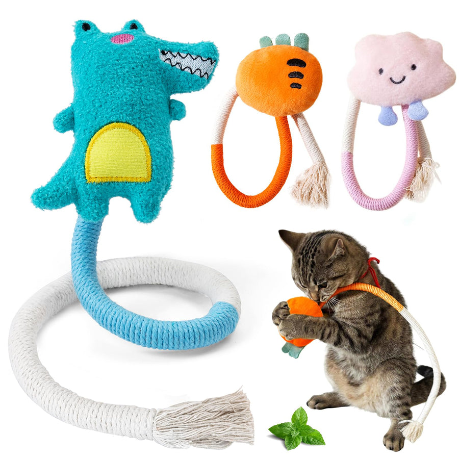Corda Mastigável para Gatos com Catnip – Pack de 3