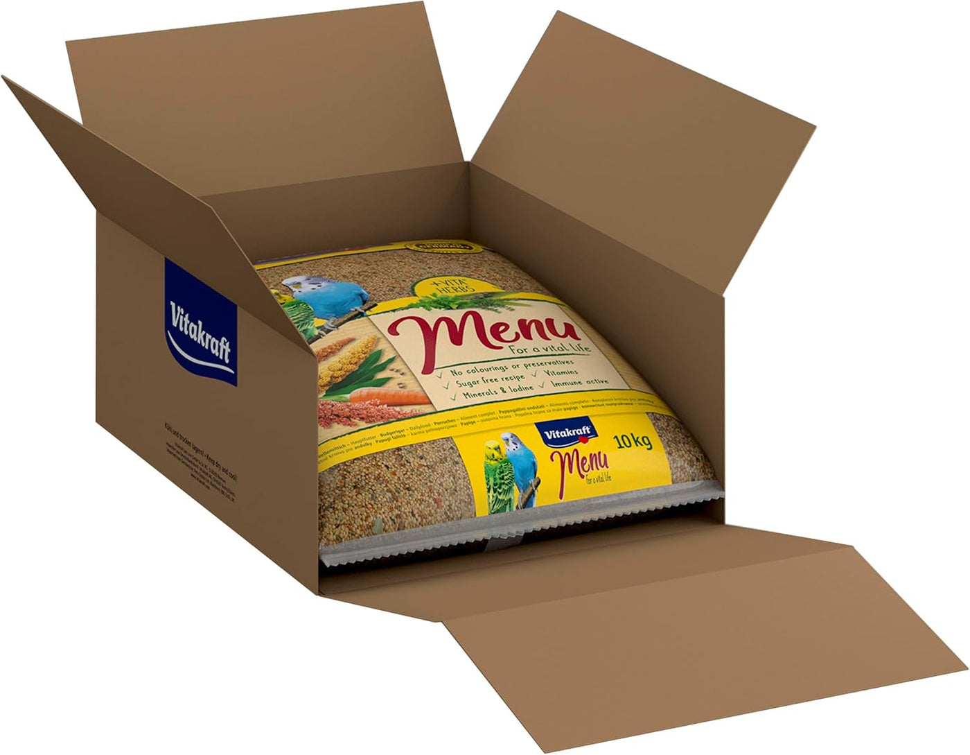 Vitakraft Menu 10 kg, main food for budgies, with vitamins, with active immune complex and herbs (1 x 10 kg)