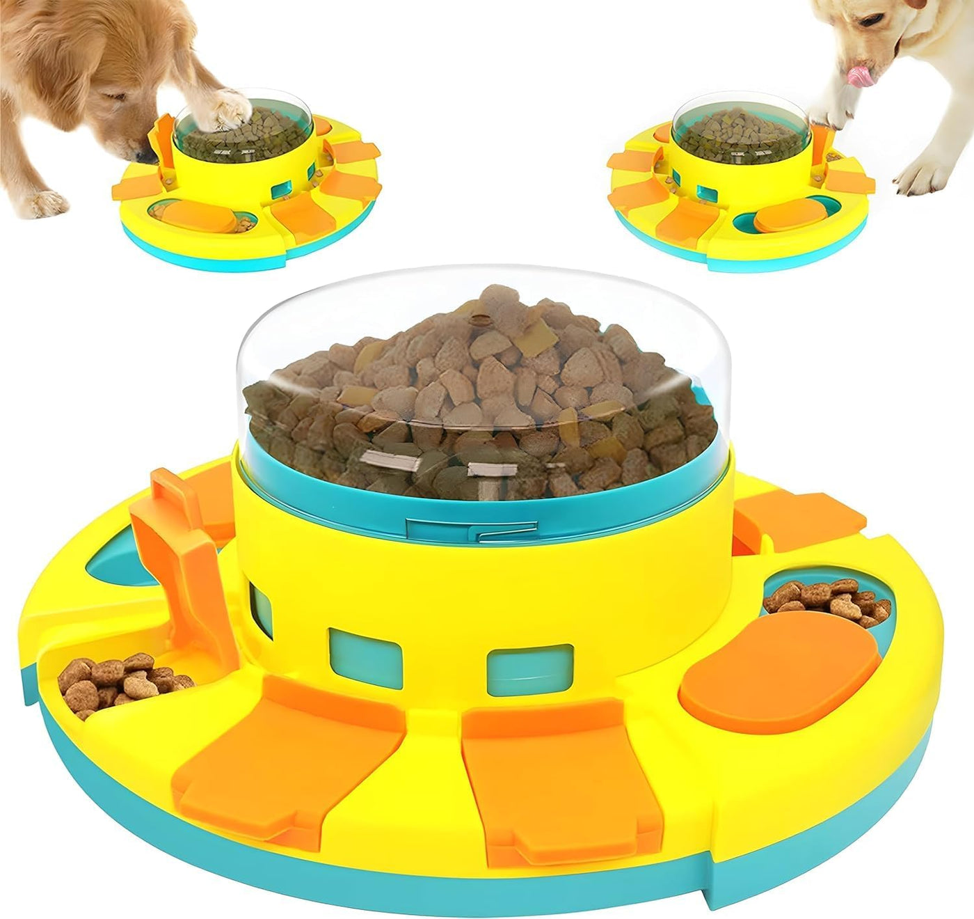 Interactive Slow Feeding Toys for Most Dogs Puzzle with 2 Difficulty Levels, Treat Dispenser