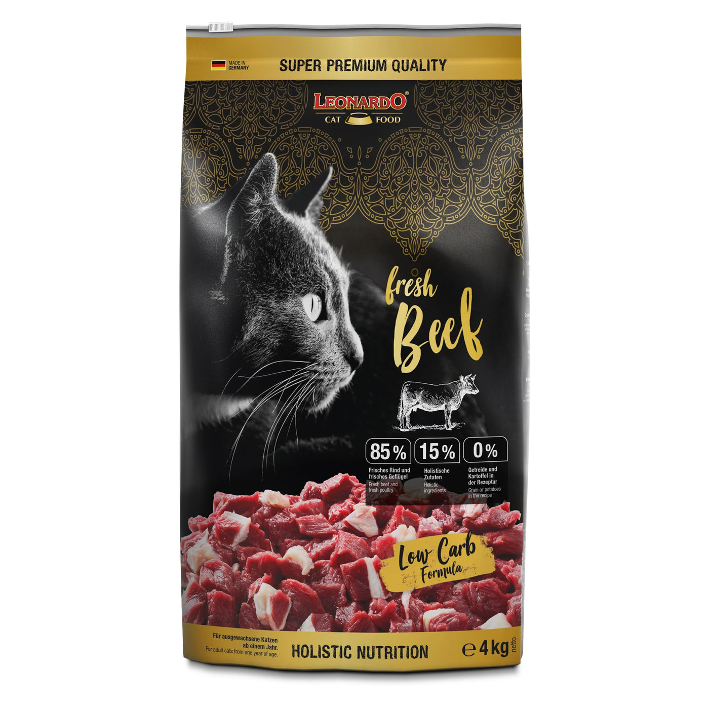 Leonardo Fresh Salmon [250g] Cat Food with 85% Fresh Meat | Complete for Adult Cats of All Breeds 1 Year Old (Pack of 2)