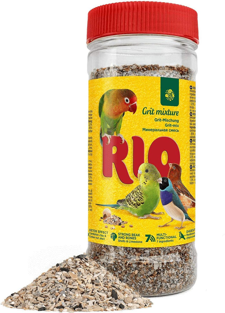 RIO Grit Mix | Twin Pack | 2 x 520g | Mineral Bird Food | to Support Digestion | Contains Important Minerals such as Calcium, Phosphorus and Sodium