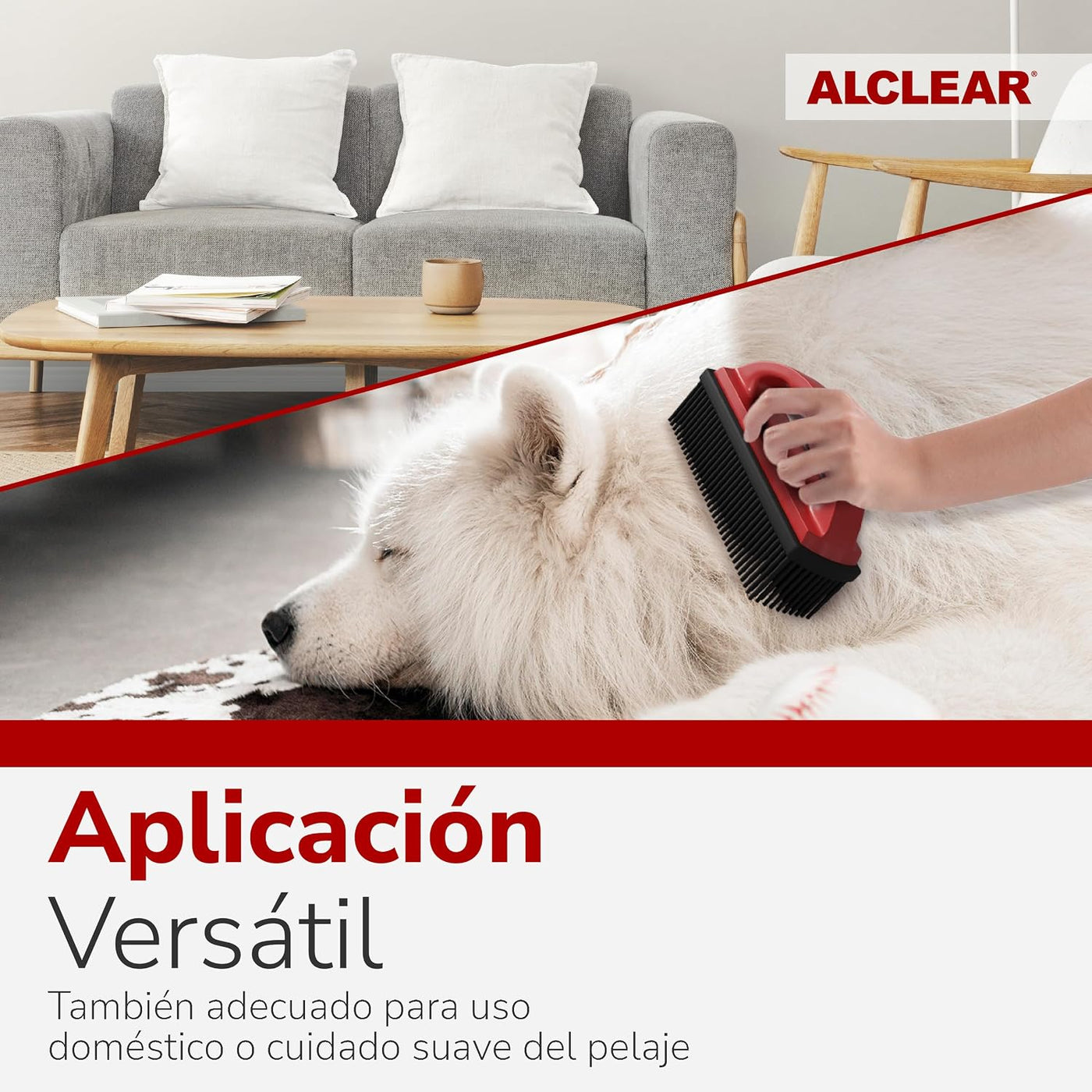 ALCLEAR 9519 Pet Hair Brush for Removing Pet Hair from Upholstery and